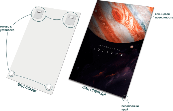 Изображение товара Картина на стекле Stamprint Юпитер SC009 (70х50см)