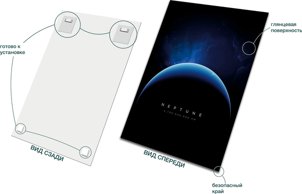Изображение товара Картина на стекле Stamprint Нептун SC010 (70х50см)