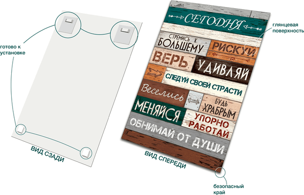 Изображение товара Картина на стекле Stamprint Сегодня IN002 (70х50см)