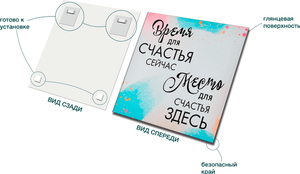 Изображение товара Картина на стекле Stamprint Время, место IN007 (50х50см)