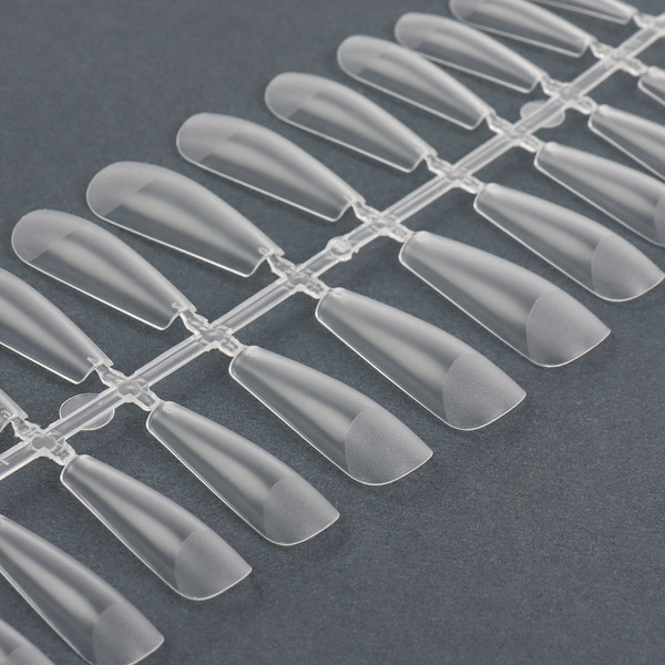 Изображение товара Набор типс для наращивания ногтей Queen Fair Гелевые / 9733475 (240шт, балерина/матовый/прозрачный)