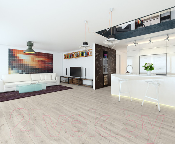 Изображение товара Ламинат Viva Floor (Гомельдрев) Black Label Крофт Белый 1040 (1 поддон/480шт)