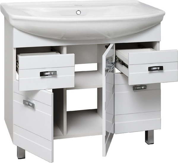 Изображение товара Тумба с умывальником Runo Турин 85 + Стиль 85 (напольная)