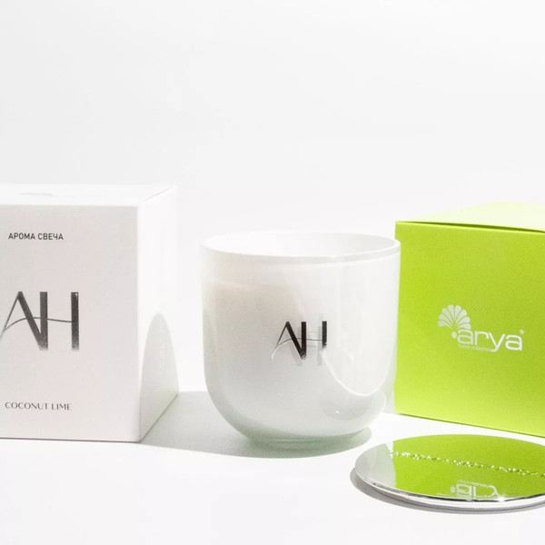 Изображение товара Свеча Arya Aromabotanical Bergamot Leaves&Eucalyptus / 8680943255754 (белый)