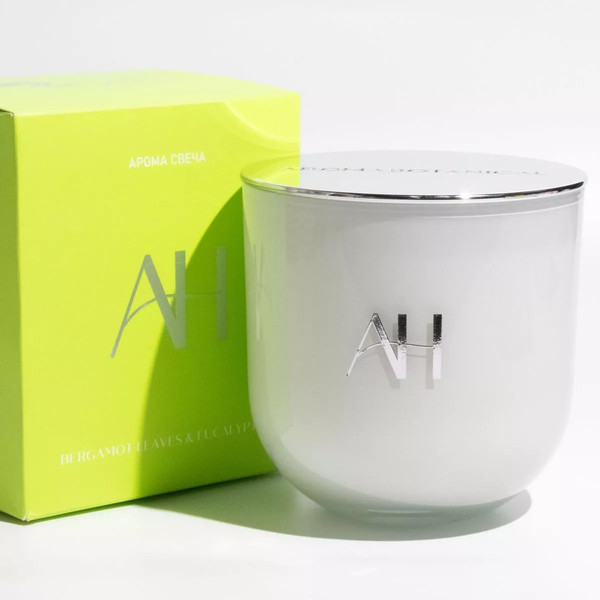 Изображение товара Свеча Arya Aromabotanical Bergamot Leaves&Eucalyptus / 8680943255754 (белый)