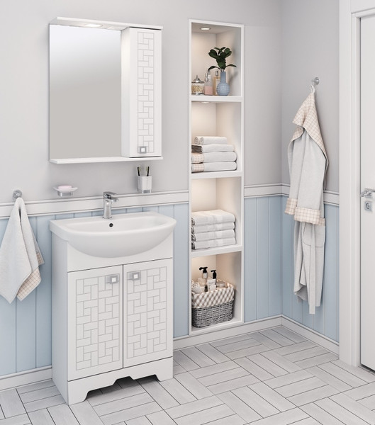 Изображение товара Тумба с умывальником Runo Авила 60 + Уют 60 (напольная)