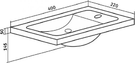 Изображение товара Тумба с умывальником Runo Микра 40 правая + Como 40 (подвесная, белый)