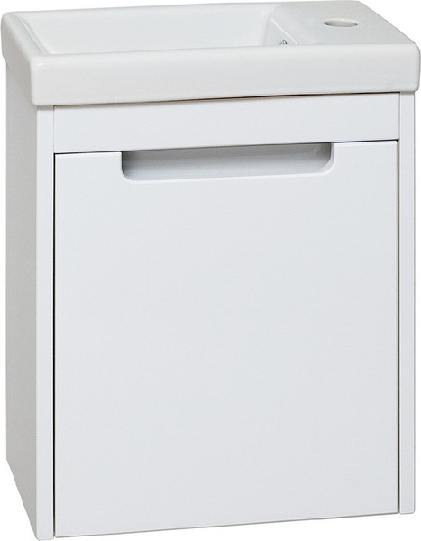 Изображение товара Тумба с умывальником Runo Микра 40 правая + Como 40 (подвесная, белый)