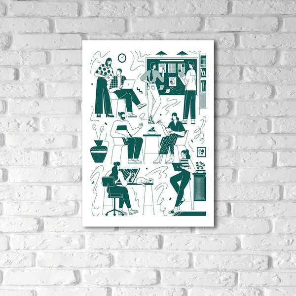 Изображение товара Картина Stamprint Рабочая атмосфера 3 / TR027 (85х60см)