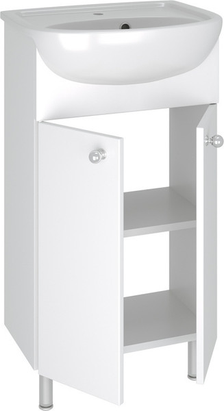 Изображение товара Тумба с умывальником Runo Уют 45 + Уют 45 (напольная)