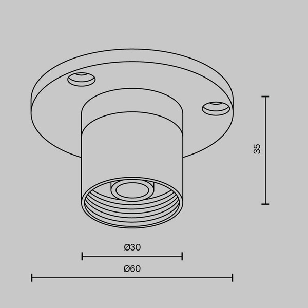 Изображение товара Потолочная база для трекового светильника Maytoni Shelf CA023BI-B