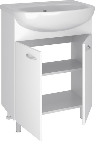 Изображение товара Тумба с умывальником Runo Уют 60 + Уют 60 (напольная)