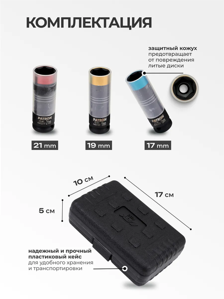 Изображение товара Набор головок слесарных Patron P-4035 (65900)