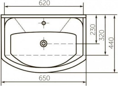 Изображение товара Тумба с умывальником Runo Верона 65 + Элеганс 65 (напольная)