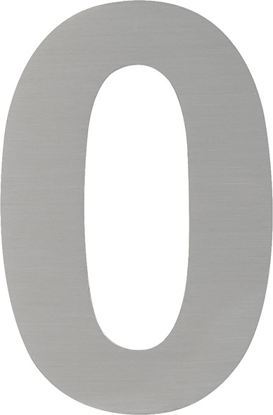 Изображение товара Цифра дверная Нора-М Luxe 0 75мм самоклеющаяся / 20163 (сатин хром, нержавеющая сталь)