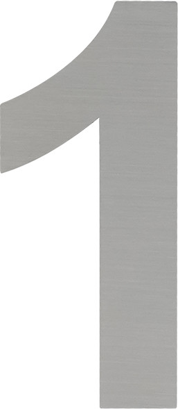 Изображение товара Цифра дверная Нора-М Luxe 1 75мм самоклеющаяся / 20155 (сатин хром, нержавеющая сталь)