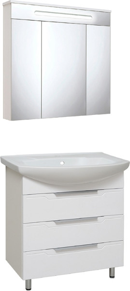 Изображение товара Тумба с умывальником Runo Верона 75 + Элеганс 75 (напольная)