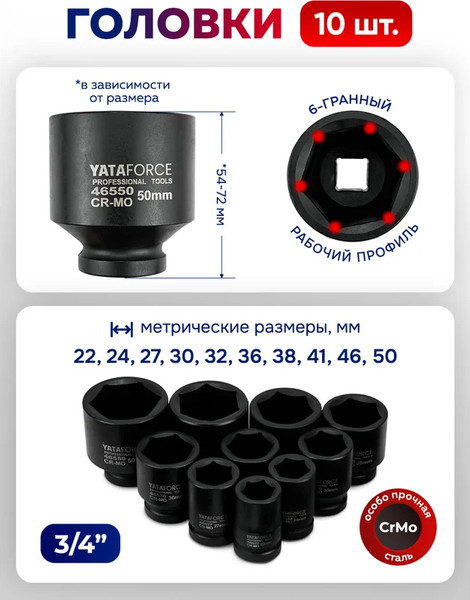Изображение товара Универсальный набор инструментов Yataforce YF-6143-5MPB (66172)