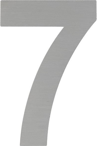 Изображение товара Цифра дверная Нора-М Luxe 7 75мм самоклеющаяся / 20161 (сатин хром, нержавеющая сталь)