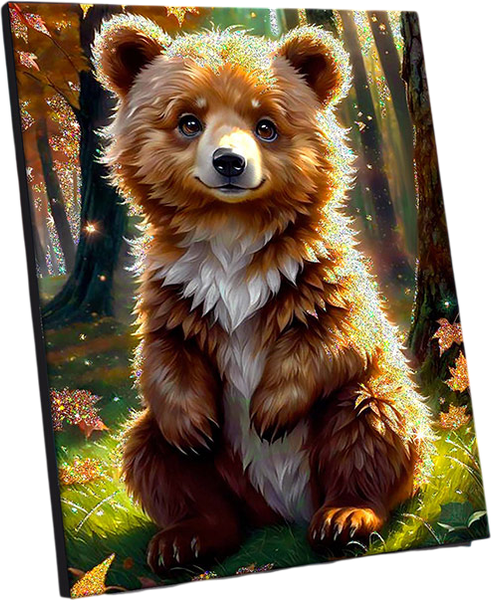 Изображение товара Картина по номерам Флюид Медвежонок В Лесу / SHR0577