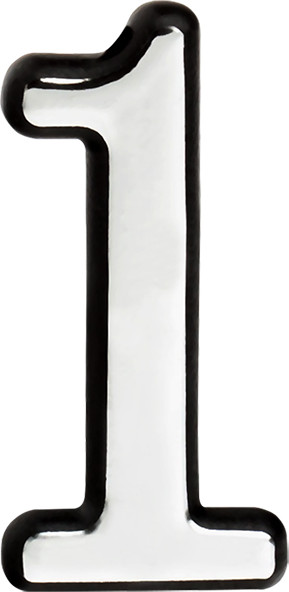 Изображение товара Цифра дверная Нора-М 1 100мм самоклеющаяся / 19454 (хром, пластик)