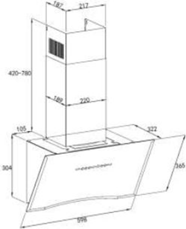 Изображение товара Вытяжка наклонная ZORG Polo 1080 60 S-GC (черный)