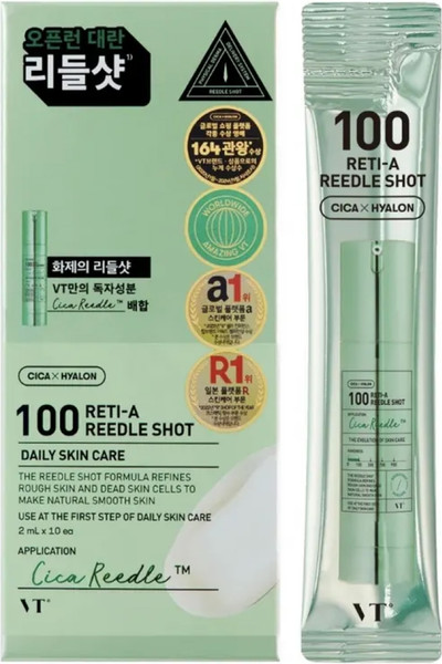 Изображение товара Сыворотка для лица Vt Cosmetics Reti-A Reedle Shot 100 Stick Антивозрастная (10x2мл)