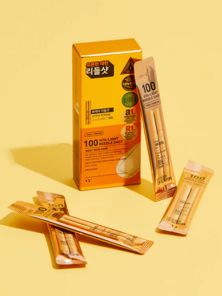 Изображение товара Сыворотка для лица Vt Cosmetics Vita-Light Reedle Shot 100 Stick с микроиглами и витамином C (10x2мл)