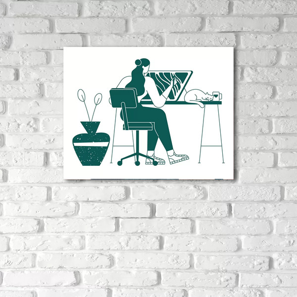 Изображение товара Картина Stamprint Рабочая атмосфера 4 / TR028 (35х45см)