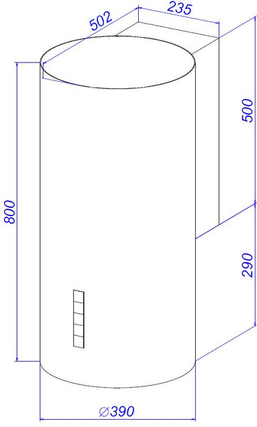 Изображение товара Вытяжка скрытая ZORG Rondo 1260 39 S (черный)