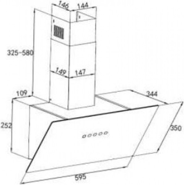 Изображение товара Вытяжка наклонная ZORG Ultra 1030 60 S (белый)