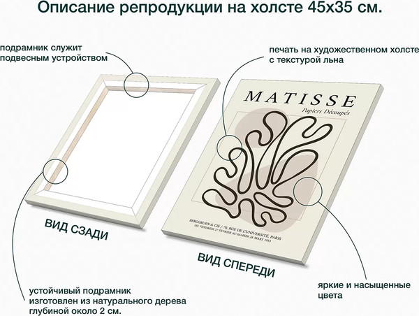Изображение товара Картина Stamprint Монстера 2 / АТ059 (45х35см)
