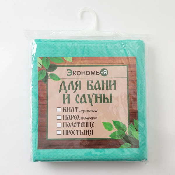 Изображение товара Простыня для бани Экономь и я 4474165 (150х180, бирюзовый)