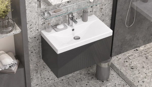 Изображение товара Тумба под умывальник Velvex Edge 700-0-1 / tp.EDG.9696.70.1Y (графит)