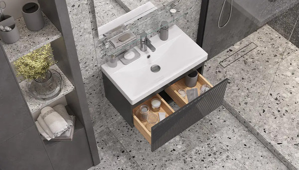 Изображение товара Тумба под умывальник Velvex Edge 700-0-1 / tp.EDG.9696.70.1Y (графит)