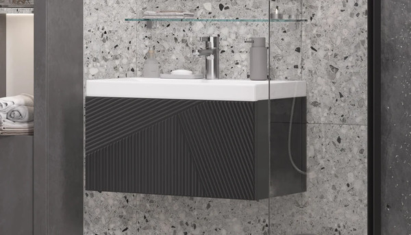 Изображение товара Тумба под умывальник Velvex Edge 700-0-1 / tp.EDG.9696.70.1Y (графит)