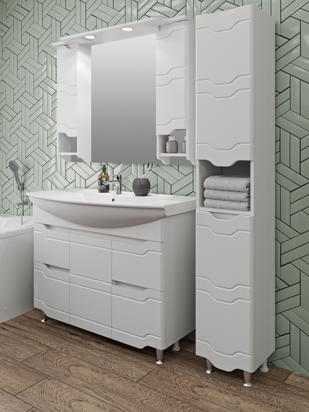 Изображение товара Тумба с умывальником Runo Стиль 105 + Стиль 1050 (напольная)