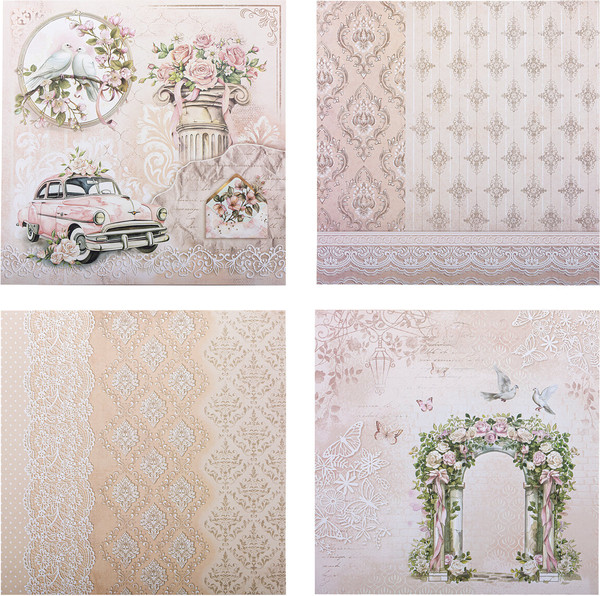 Изображение товара Набор бумаги для скрапбукинга Остров Сокровищ Свадебный / 665435 (12л)