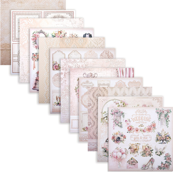 Изображение товара Набор бумаги для скрапбукинга Остров Сокровищ Свадебный / 665435 (12л)