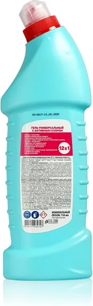 Изображение товара Чистящее средство для ванной комнаты Kloger Chlorum Лайм 12в1 (750мл)