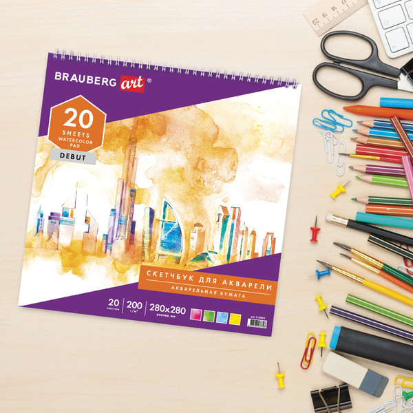 Изображение товара Скетчбук Brauberg Art Debut / 110992 (белая бумага)