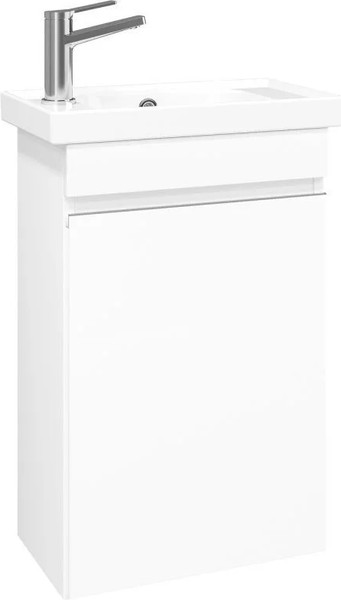 Изображение товара Тумба под умывальник Laparet Sargas mini 50 L / LS-WCAB-50-101L  (ультра белый глянец)