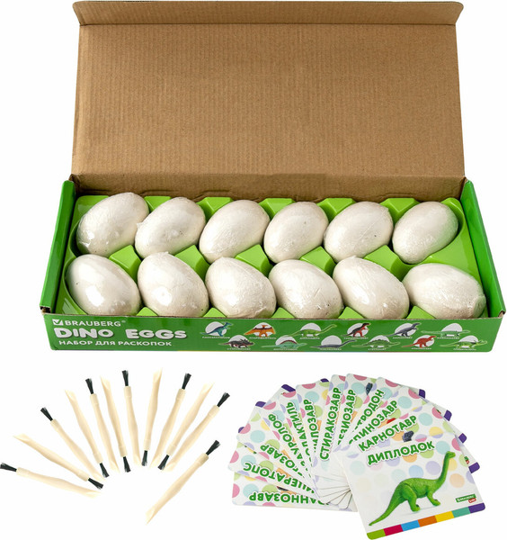 Изображение товара Набор для опытов Brauberg Kids. Раскопки. 12 видов динозавров / 664923