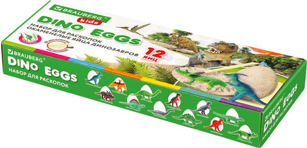 Изображение товара Набор для опытов Brauberg Kids. Раскопки. 12 видов динозавров / 664923