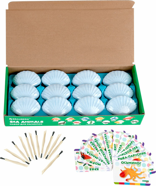 Изображение товара Набор для опытов Brauberg Kids. Раскопки. Морские животные / 665126
