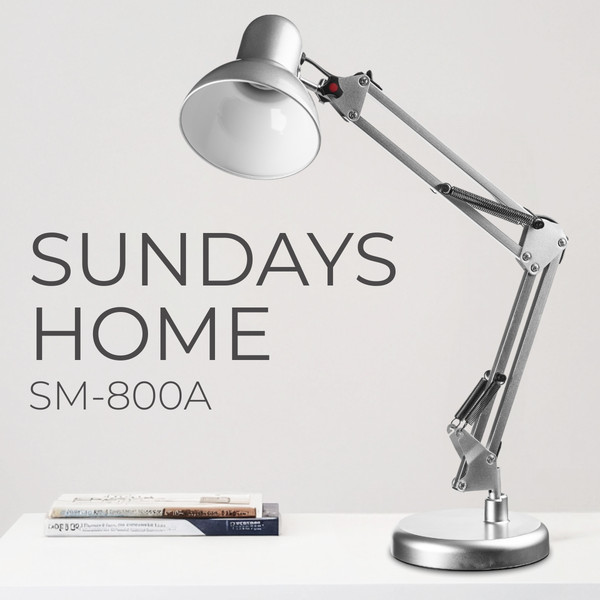 Изображение товара Настольная лампа Sundays Home SM-800A (серебристый, с лампой 4100K Е27 LED / 23220)