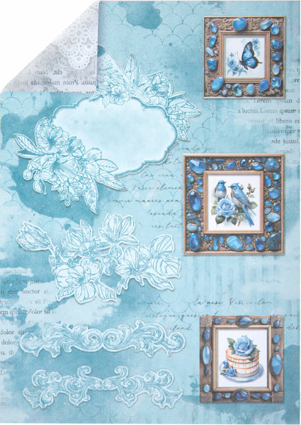 Изображение товара Набор бумаги для скрапбукинга Остров Сокровищ В лазурных тонах / 665442 (12л)