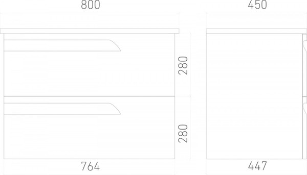 Изображение товара Тумба под умывальник Laparet Atlas 80 / LA-WCAB-80-125 (кашемир матовый)