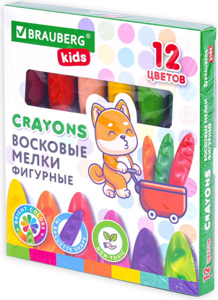 Изображение товара Восковые мелки Brauberg Kids. Батоны / 273093 (12цв)