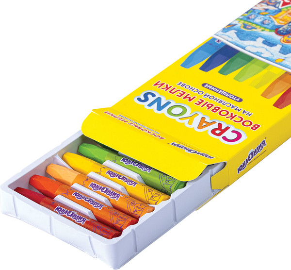 Изображение товара Восковые мелки Юнландия Домики / 273090 (12цв)